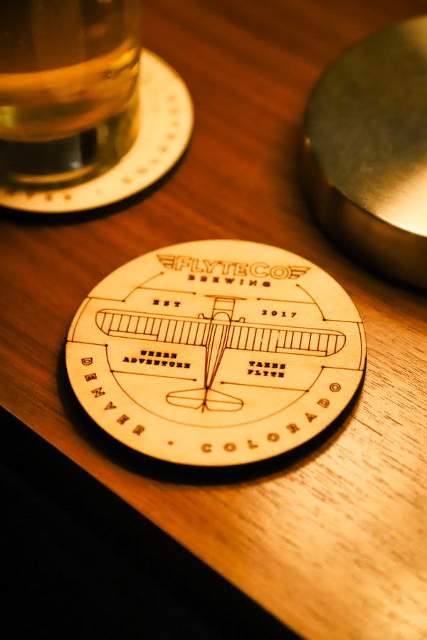 Aviation Inspired Wooden Coasters